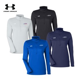 H&B - Under Armour Ladies' Team Tech half-zip. 1376862 - DF/LC