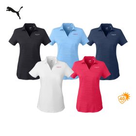 STANDARD - Puma Golf Ladies' Cloudspun Free V-Neck Polo. 597695 - EMB