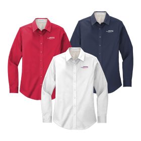 H&B Ladies Long Sleeve Easy Care Shirt. L608