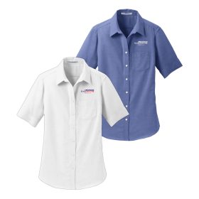 H&B - Ladies' Short Sleeve Oxford Shirt. L659