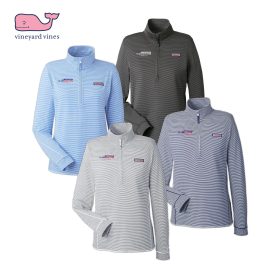 H&B - Vineyard Vines Ladies' Sankaty Half-Zip Pullover. K002521 - EMB/RC