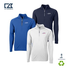 H&B - C&B Adapt Eco Knit Stretch Recycled Men's Quarter Zip Pullover. MCK01143