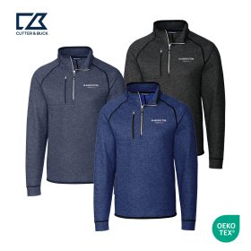 STANDARD - Cutter & Buck Mainsail Sweater-Knit Mens Half Zip Pullover Jacket. MCO00049