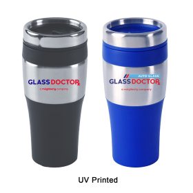 16 oz Silver Streaked Travel Mug (Sold Individually). MG410