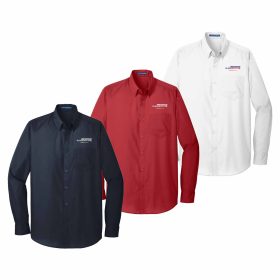 H&B - Men's Long Sleeve Poplin Shirt. W100