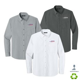 H&B-Men's Long Sleeve Nailhead Easy Care Shirt. W816