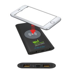 8000MAH Power Bank & Wireless Charger with USB-C Cord. PWR801C