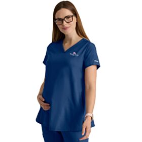 Women's Two-Pocket Promise Maternity Scrub Top. GSST262