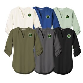 Ladies' 3/4-Sleeve Tunic Blouse. LW701