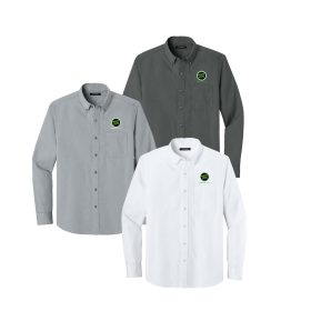 Men's Long Sleeve Nailhead Easy Care Shirt. W816