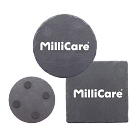 4" Slate Coasters in Round or Square (LOTS OF 6). 1545/1544