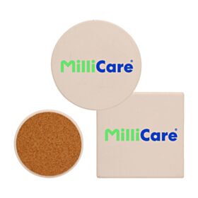 4" Extra Absorbent Coasters in Round or Square (LOTS OF 6). 1594/1593