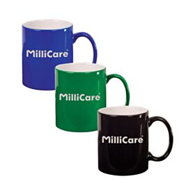 ENGRAVED 11 oz. Ceramic Round LazerMug (LOTS OF 4). LMG2