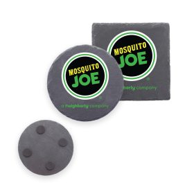4" Slate Coasters in Round or Square (LOTS OF 6). 1545/1544