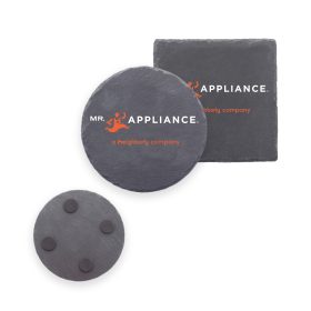 4" Slate Coasters in Round or Square (LOTS OF 6). 1545/1544