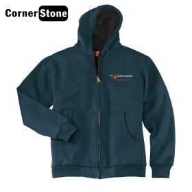 Heavyweight Full-Zip Hooded Sweatshirt with Thermal Lining.  CS620
