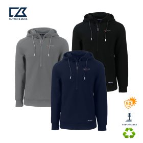 C & B Roam Eco Recycled Half  Zip men's Hooded Pullover. MCK01279