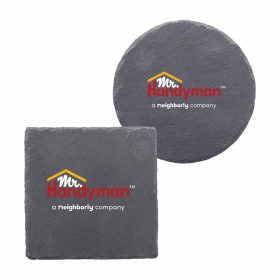 4" Slate Coasters in Round or Square (LOTS OF 6). 1545/1544