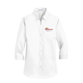 Ladies' 3/4-Sleeve SuperPro&trade; Twill Shirt. L665