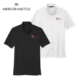 MERCER+METTLE&trade; Stretch Pique Full-Button Polo. MM1006