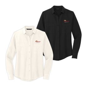 MERCER+METTLE&trade; Ladies' Stretch Crepe Long Sleeve Camp. MM2013