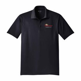 Men' Black Moisture Wicking Polo. ST650 