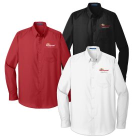 Men's Long Sleeve Poplin Shirt. W100