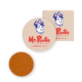 4" Extra Absorbent Coasters in Round or Square (LOTS OF 6). 1594/1593