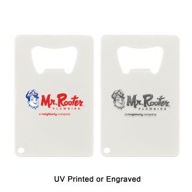 Credit Card Shaped Bottle Opener (LOTS OF 24). 178-CARDOPENER-WHITE