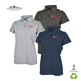 CR Ladies' Heathered Eco-Logic Stretch Polo. 2318 - DF/LC