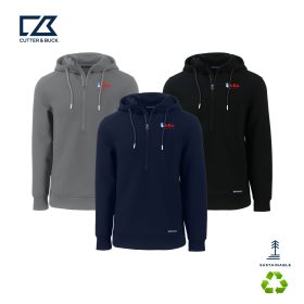 C&B Roam Eco Recycled Half  Zip men's Hooded Pullover. MCK01279