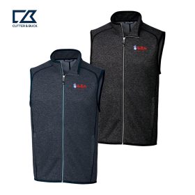 C&B Men's Sweater Knit Full Zip Vest. MCO00047
