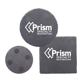 PRISM - 4" Slate Coasters in Round or Square (LOTS OF 6). 1545/1544