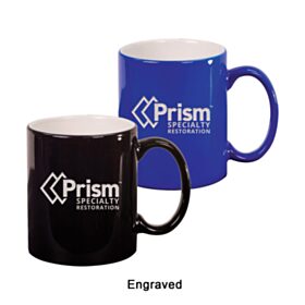 PRISM - 11 oz. Ceramic Round LazerMug (LOTS OF 4). LMG2