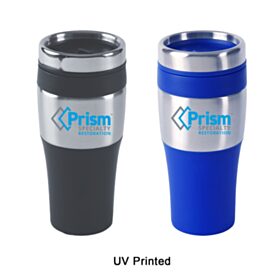 PRISM - 16 oz Silver Streak Travel Mug (Sold Individually). MG410