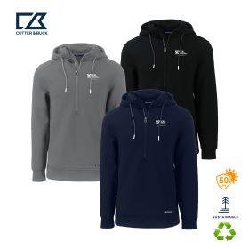 C & B Roam Eco Recycled Half  Zip men's Hooded Pullover. MCK01279
