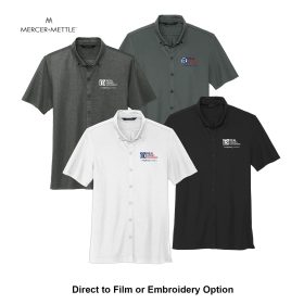 MERCER+METTLE&trade; Men's Stretch Pique Full-Button Polo. MM1006