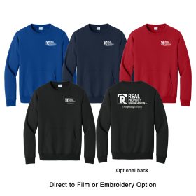 Fleece Crewneck Pocket Sweatshirt. PC78PKT 