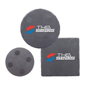 4" Slate Coasters in Round or Square (LOTS OF 6). 1545/1544