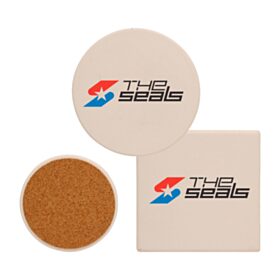 4" Extra Absorbent Coasters in Round or Square (LOTS OF 6). 1594/1593