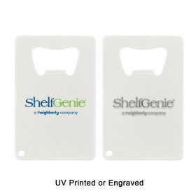 Credit Card Shaped Bottle Opener (LOTS OF 24). 178-CARDOPENER-WHITE
