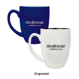 ENGRAVED 16 oz. Ceramic Bistro LazerMug (LOTS OF 4). LMG6