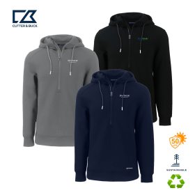 C & B Roam Eco Recycled Half  Zip men's Hooded Pullover. MCK01279