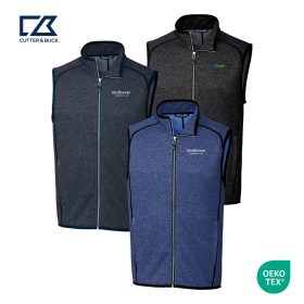 C&B Men's Sweater Knit Full Zip Vest. MCO00047