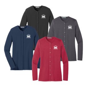 Ladies' Concept Stretch Button-Front Cardigan. LM1008