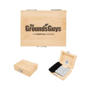 Whiskey Stone Ice Cubes In FSC® Bamboo Box (Sold Individually). 75098