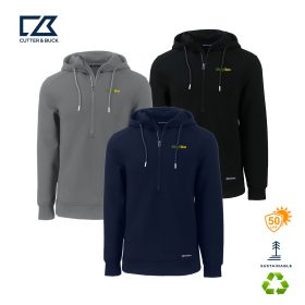 C & B Roam Eco Recycled Half  Zip men's Hooded Pullover. MCK01279