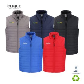 Clique Elevation Eco Full Zip Mens Puffer Vest. MQO00080