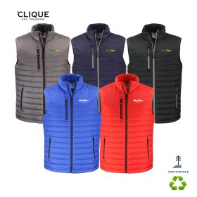 Clique Valhalla Full Zip Mens Puffer Vest. MQO00082