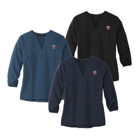 Mercer+Mettle&trade; Ladies' Stretch Crepe 3/4-Sleeve Blouse. MM2011 - DF/LC